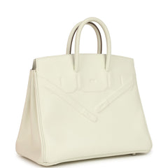 Hermes Birkin Shadow 25 Mushroom Swift Palladium Hardware