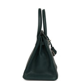 Pre-owned Hermes Birkin 30 Vert Cypress Chevre de Coromandel Palladium Hardware - Thumbnail View 3