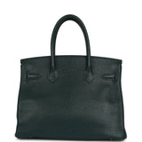 Pre-owned Hermes Birkin 30 Vert Cypress Chevre de Coromandel Palladium Hardware - Thumbnail View 4