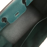 Pre-owned Hermes Birkin 30 Vert Cypress Chevre de Coromandel Palladium Hardware - Thumbnail View 8