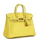 Pre-owned Hermes Birkin 25 Lime Swift Gold Hardware - Thumbnail View 2