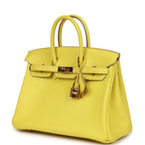 Pre-owned Hermes Birkin 25 Lime Swift Gold Hardware - Thumbnail View 5
