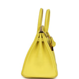 Pre-owned Hermes Birkin 25 Lime Swift Gold Hardware - Thumbnail View 3