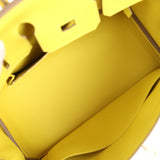 Pre-owned Hermes Birkin 25 Lime Swift Gold Hardware - Thumbnail View 8