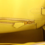 Pre-owned Hermes Birkin 25 Lime Swift Gold Hardware - Thumbnail View 9