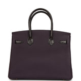 Pre-owned Hermes Birkin 30 Raisin Togo and Matte Alligator Touch Gold Hardware - Thumbnail View 4