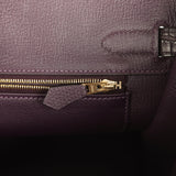 Pre-owned Hermes Birkin 30 Raisin Togo and Matte Alligator Touch Gold Hardware - Thumbnail View 9