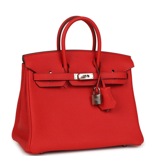 Hermes Birkin 25 Rouge de Coeur Togo Palladium Hardware