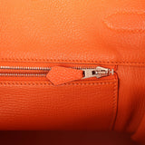 Pre-owned Hermes Birkin 35 Orange Togo Palladium Hardware - Thumbnail View 9