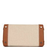Hermes Birkin 30 Ecru Toile H Canvas and Gold Swift Palladium Hardware