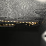Hermes Birkin Sellier 25 Black Box Gold Hardware