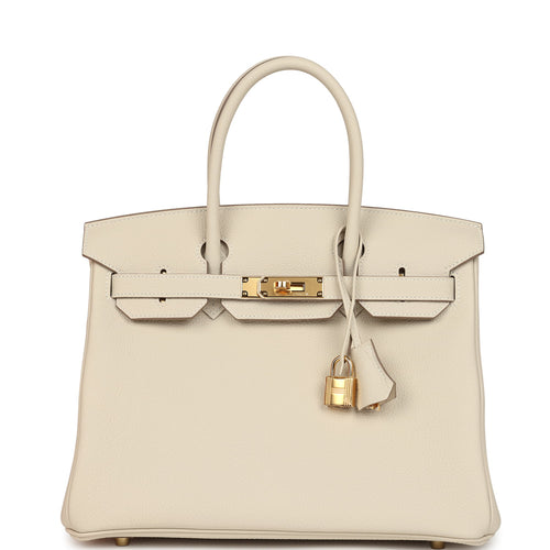 Hermes Birkin 30 Craie Togo Gold Hardware