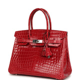 Pre-owned Hermes Birkin 30 Braise Shiny Niloticus Crocodile Palladium Hardware - Thumbnail View 5