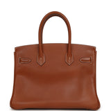 Pre-owned Hermes Birkin 30 Fauve Barenia Faubourg Gold Hardware - Thumbnail View 4