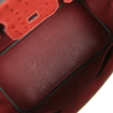 Pre-owned Hermes Birkin 30 Rouge H Ostrich Gold Hardware - Thumbnail View 8