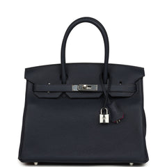 Hermes Birkin 30 Bleu Nuit Verso Togo Palladium Hardware