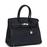 Hermes Birkin 30 Bleu Nuit Verso Togo Palladium Hardware
