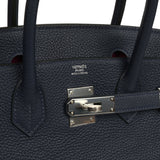 Hermes Birkin 30 Bleu Nuit Verso Togo Palladium Hardware