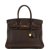 Hermes Birkin 30 Ebene Barenia Faubourg Gold Hardware - Thumbnail View 1