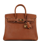 Pre-owned Hermes Birkin 25 Fauve Barenia Faubourg Gold Hardware - Thumbnail View 1