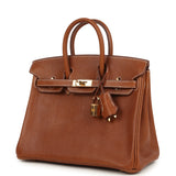 Pre-owned Hermes Birkin 25 Fauve Barenia Faubourg Gold Hardware - Thumbnail View 5