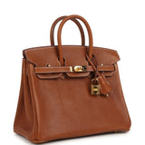 Pre-owned Hermes Birkin 25 Fauve Barenia Faubourg Gold Hardware - Thumbnail View 2