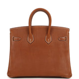 Pre-owned Hermes Birkin 25 Fauve Barenia Faubourg Gold Hardware - Thumbnail View 4