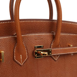 Pre-owned Hermes Birkin 25 Fauve Barenia Faubourg Gold Hardware - Thumbnail View 7