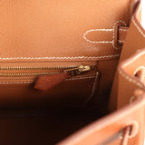 Pre-owned Hermes Birkin 25 Fauve Barenia Faubourg Gold Hardware - Thumbnail View 9