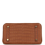 Hermes Birkin 25 Gold Matte Alligator Gold Hardware