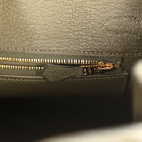 Pre-owned Hermes Birkin 25 Vert Veronese Ostrich Gold Hardware - Thumbnail View 9