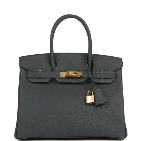 Hermes Birkin 30 Gris Misty Togo Gold Hardware