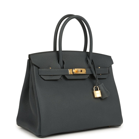 Hermes Birkin 30 Gris Misty Togo Gold Hardware
