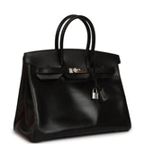 Vintage Hermes Birkin 35 Black Box Palladium Hardware - Thumbnail View 2