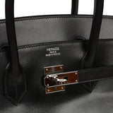 Vintage Hermes Birkin 35 Black Box Palladium Hardware - Thumbnail View 7