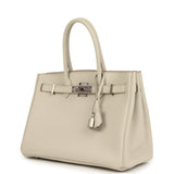 Pre-owned Hermes 3 en 1 Birkin 30 Beton Togo and Swift Palladium Hardware - Thumbnail View 5
