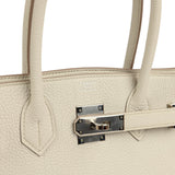 Pre-owned Hermes 3 en 1 Birkin 30 Beton Togo and Swift Palladium Hardware - Thumbnail View 8