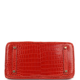 Hermes Birkin 30 Sanguine Shiny Porosus Crocodile Gold Hardware - Thumbnail View 6
