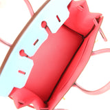Hermes Special Order (HSS) Birkin 25 Celeste and Rose Lipstick Chevre Mysore Brushed Gold Hardware - Thumbnail View 8