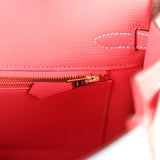 Hermes Special Order (HSS) Birkin 25 Celeste and Rose Lipstick Chevre Mysore Brushed Gold Hardware - Thumbnail View 9