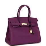 Pre-owned Hermes Birkin 30 Anemone Epsom Gold Hardware - Thumbnail View 2