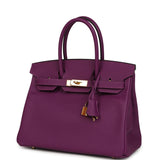 Pre-owned Hermes Birkin 30 Anemone Epsom Gold Hardware - Thumbnail View 5