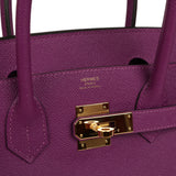 Pre-owned Hermes Birkin 30 Anemone Epsom Gold Hardware - Thumbnail View 7