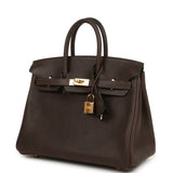 Hermes Birkin 25 Ebene Barenia Faubourg Gold Hardware - Thumbnail View 5