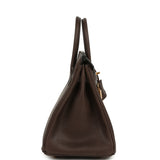 Hermes Birkin 25 Ebene Barenia Faubourg Gold Hardware - Thumbnail View 3
