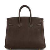 Hermes Birkin 25 Ebene Barenia Faubourg Gold Hardware - Thumbnail View 4