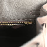 Hermes Birkin 25 Ebene Barenia Faubourg Gold Hardware - Thumbnail View 9