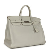 Pre-owned Hermes Birkin 40 Gris Perle Togo Palladium Hardware - Thumbnail View 2