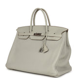 Pre-owned Hermes Birkin 40 Gris Perle Togo Palladium Hardware - Thumbnail View 5