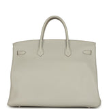 Pre-owned Hermes Birkin 40 Gris Perle Togo Palladium Hardware - Thumbnail View 4